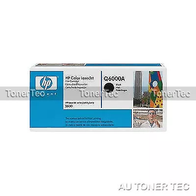 HP Genuine Q6000A #124A BLACK Toner->LaserJet 1600/2600n/2605/2605dn/CM1015 2.5K • $172.78